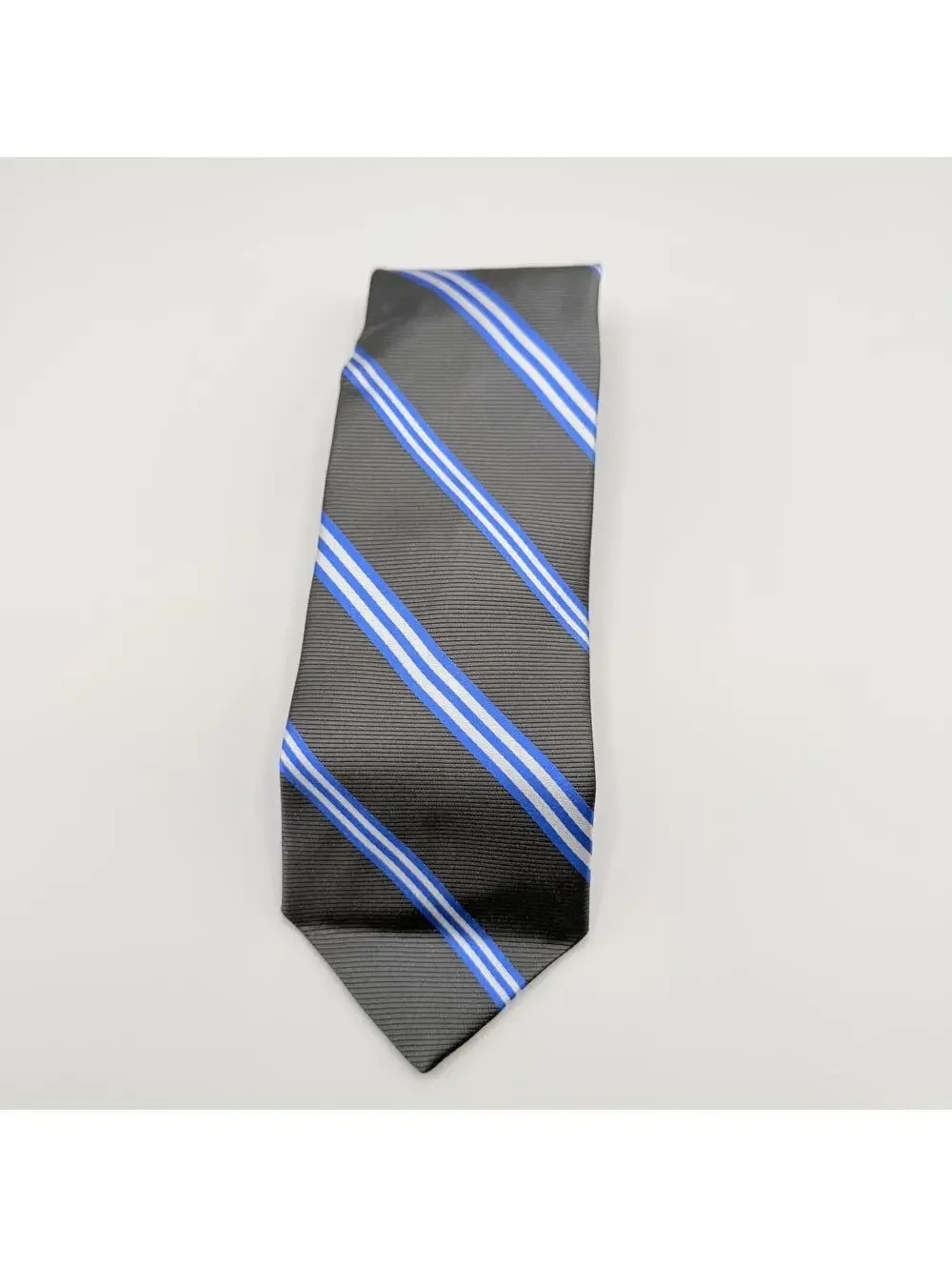 Brooks Brothers Tie Men's Blue Silver Stripe 100% Silk